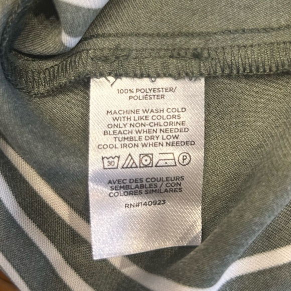 Loft Women’s Green and White Wide Leg Pull On Pants, Size XS Petite - Picture 11 of 11